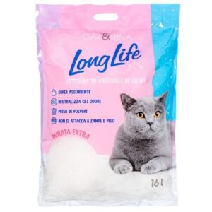 Cat&Rina LongLife Silica Gel kačių kraikas 16L - silikoninis kačių kraikas